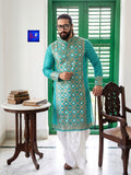 Woven Jamdani Kurta For Men