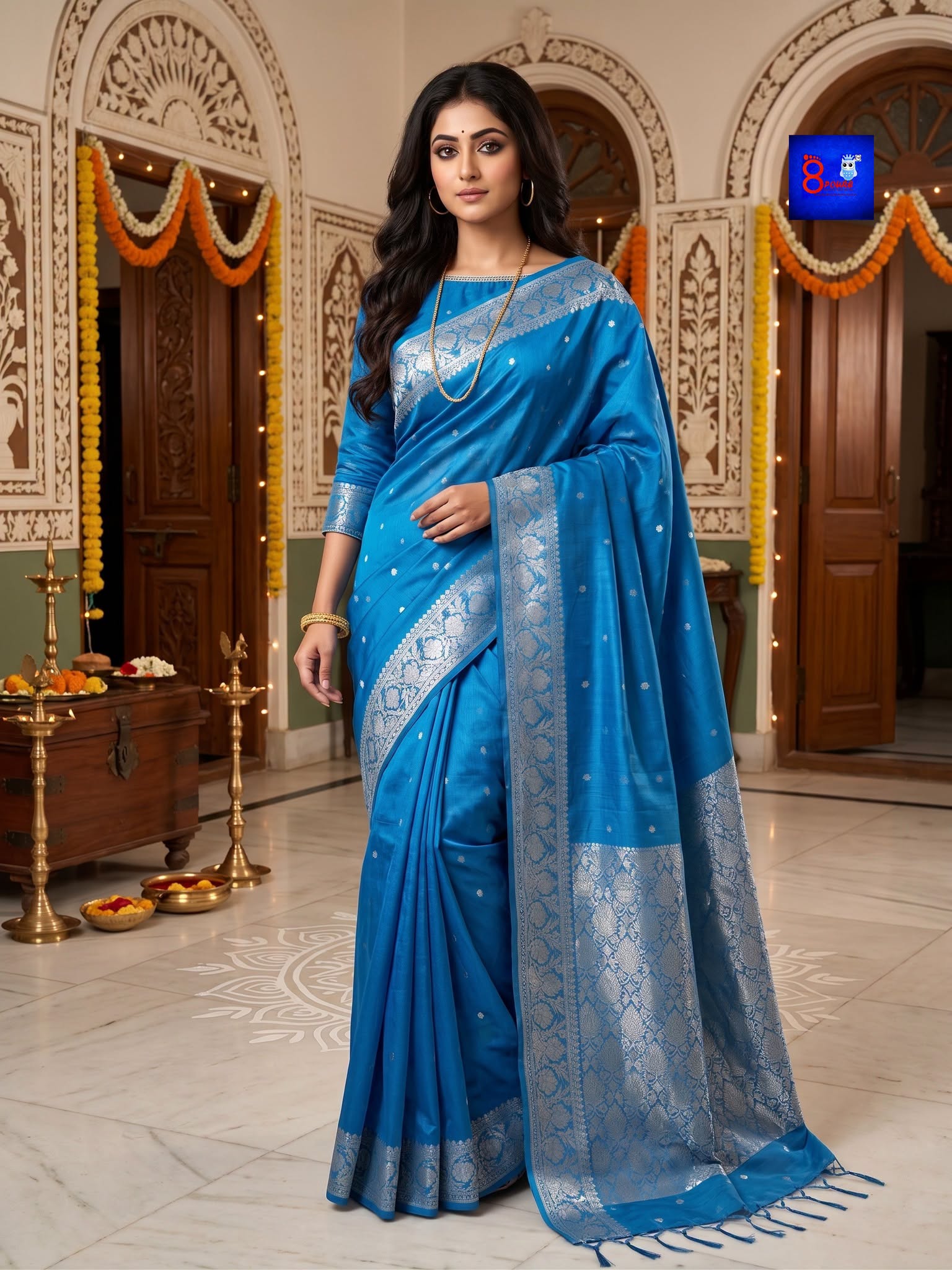 Pure Linen Banarasi Saree