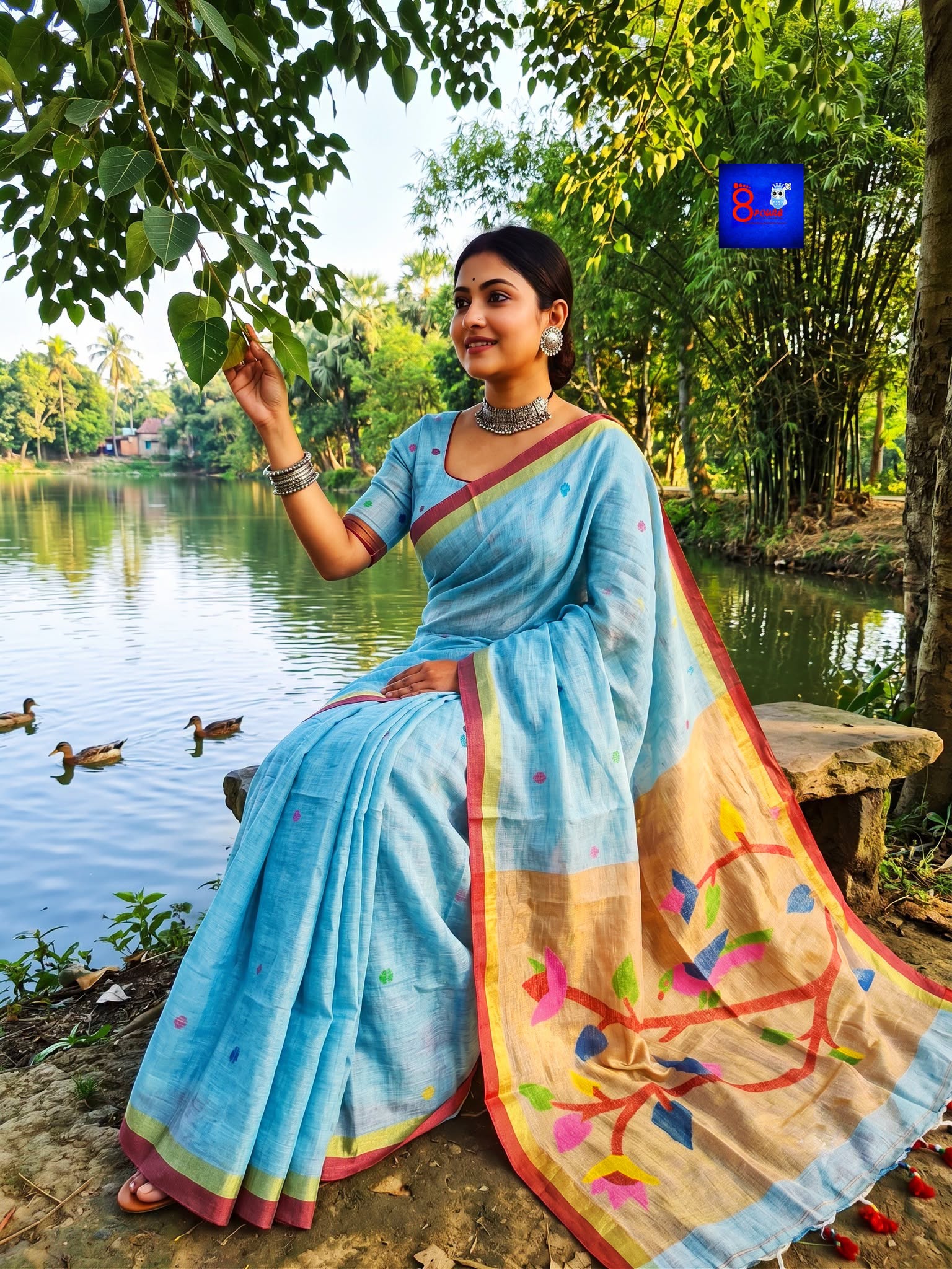 Paithani Pallu Linen Saree