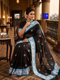 Pure Cotton Jamdani Kutch Mirror Embroidery Saree