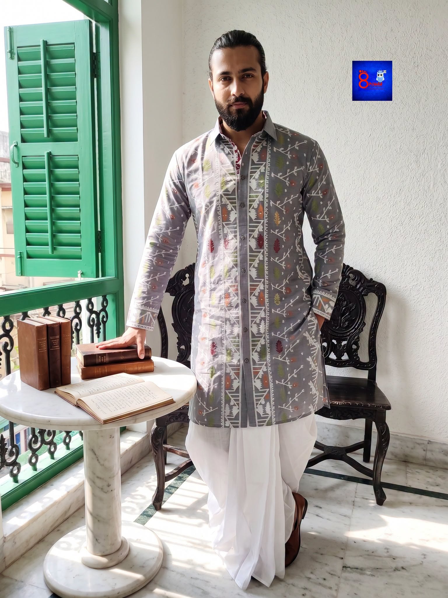Woven Jamdani Kurta For Men