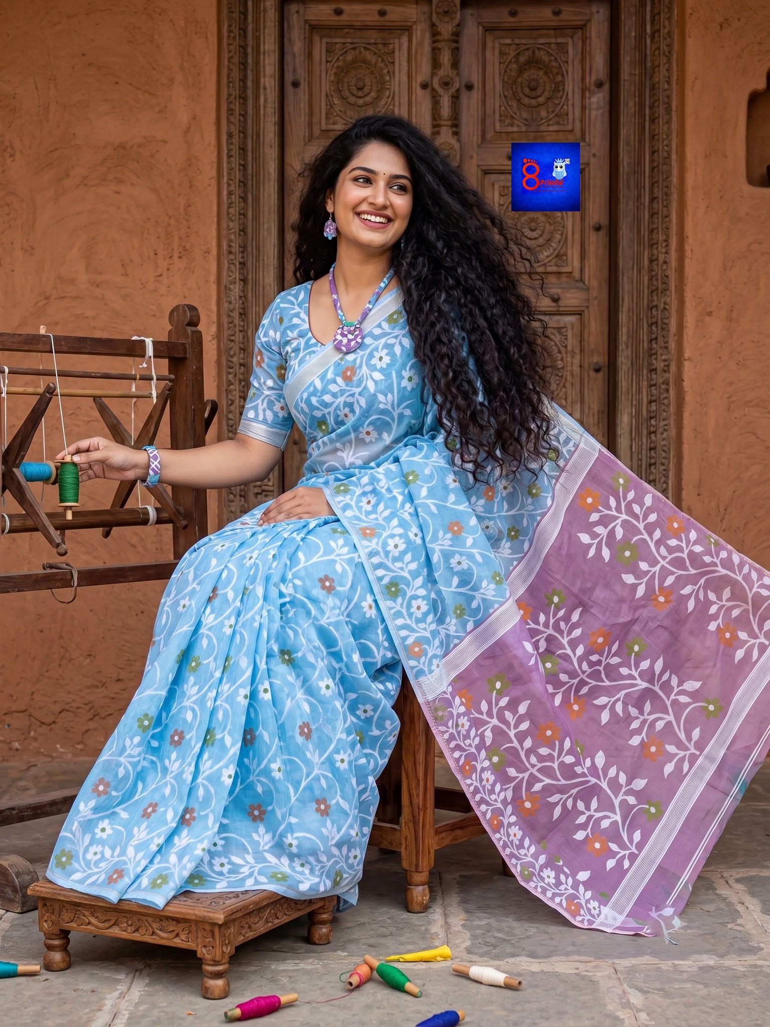 Pure Cotton Jamdani Saree with Blouse Piece