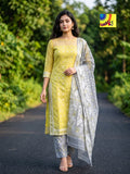 Handloom Jamdani Kurti, Dupatta & Pant Set