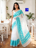 Pure Organza Kathiawadi Embroidery Saree
