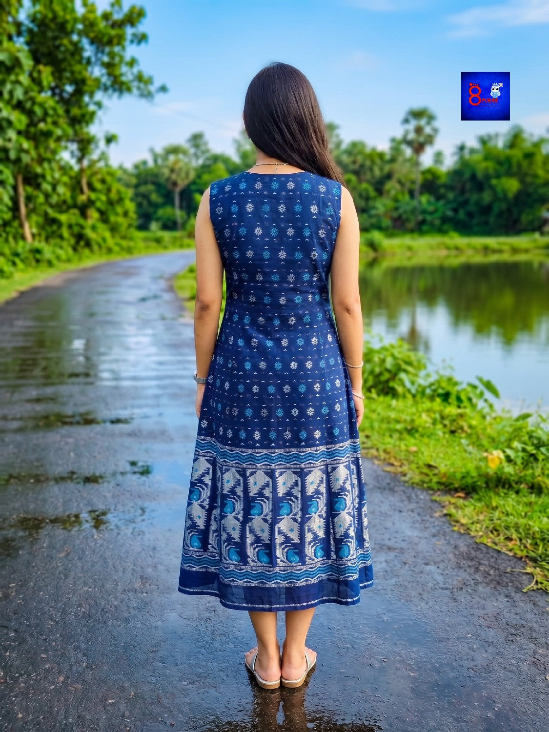 Jamdani A-Line Dress