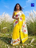 Pure Cotton Hand-Painted Saree