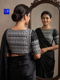 Pure Silk Kantha Stitch Blouse Piece