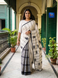 Fish Saree - White & Black