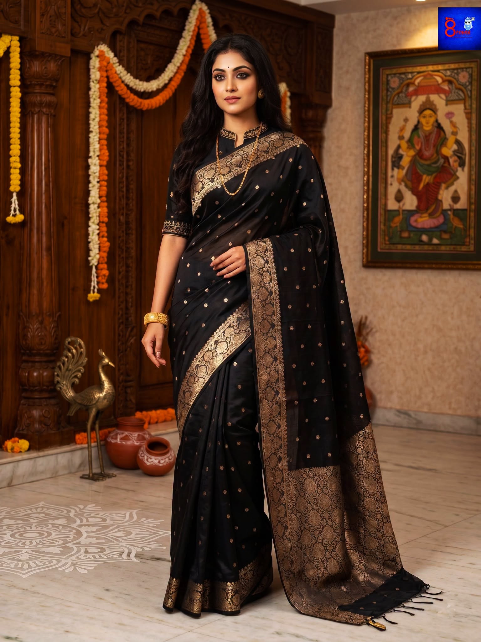 Pure Linen Banarasi Saree