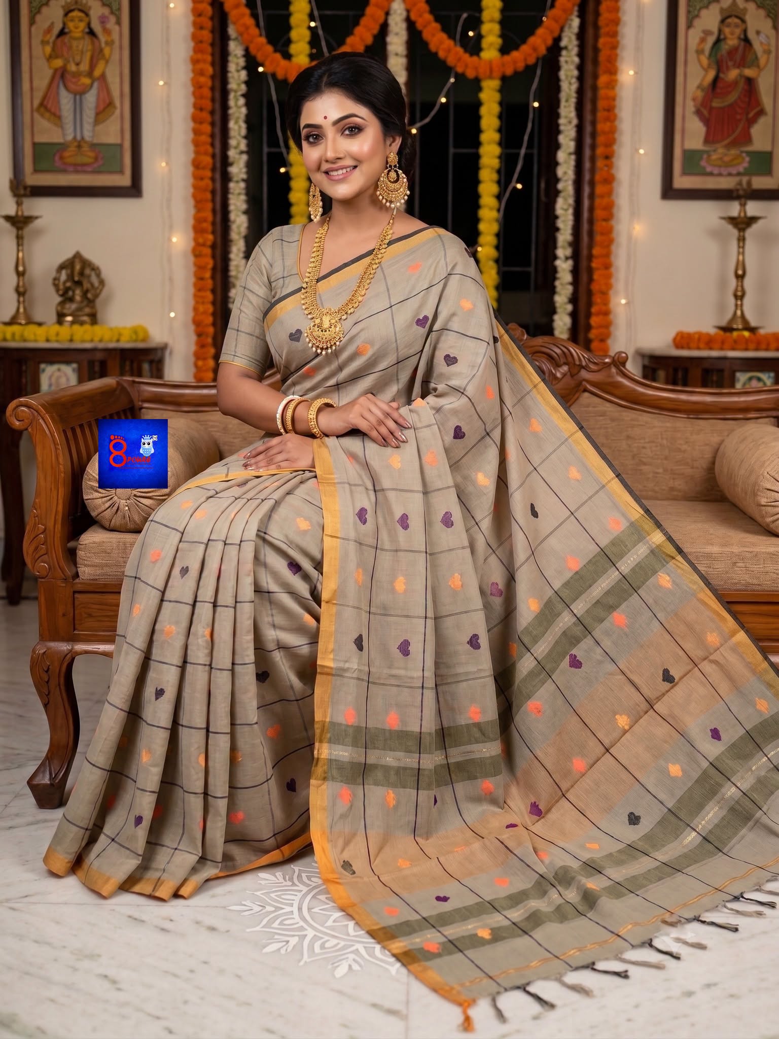 Handweaved Pure Khadi Saree