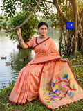 Paithani Pallu Linen Saree