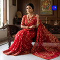Muslin Jamdani Kathdana Embroidered Saree