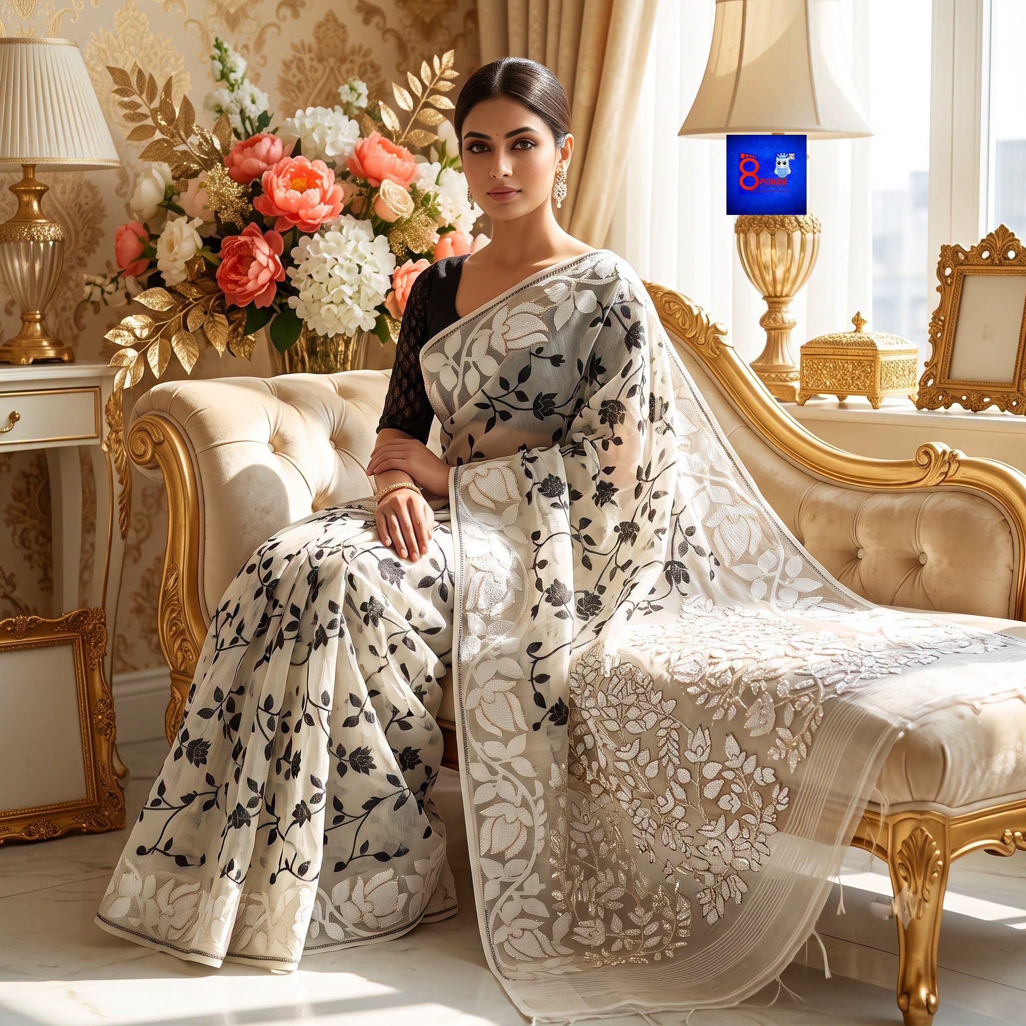 Jamdani Zardosi Kathdana Saree