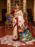 8Poure Durga Canvas Saree