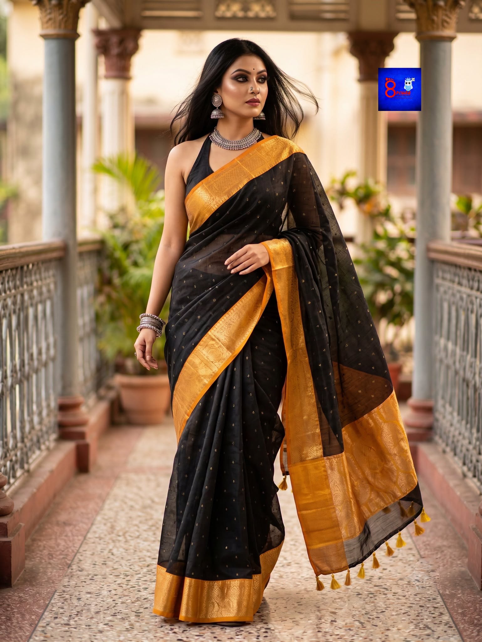 JamBanaras Saree - Black