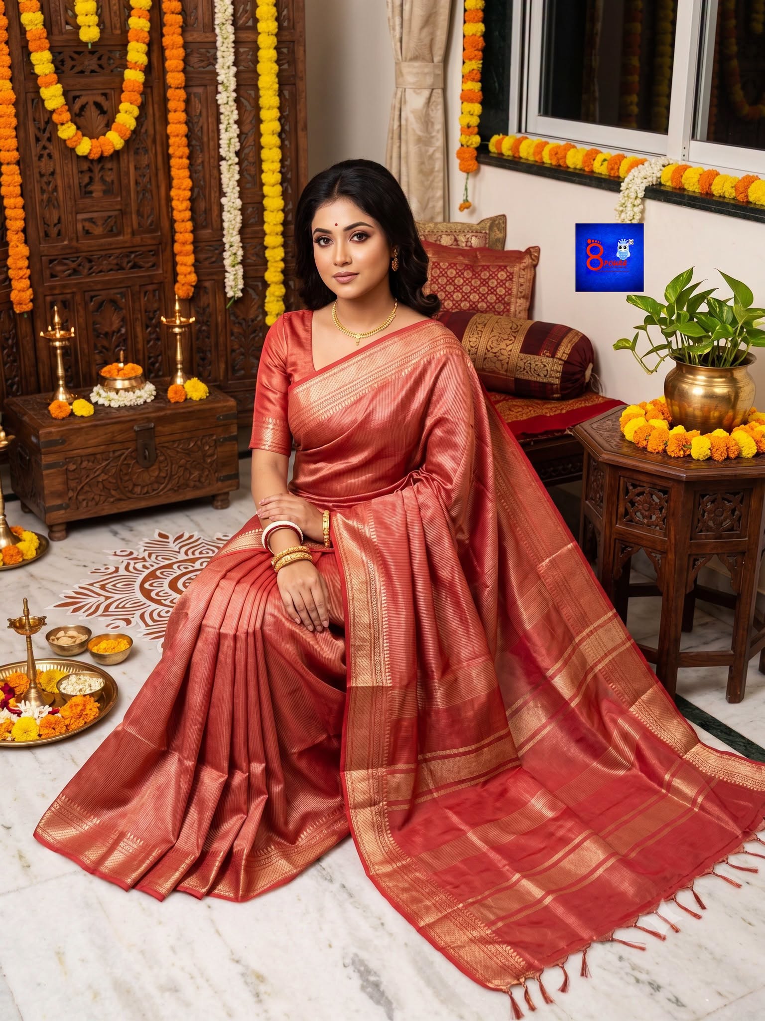 Premium Organza Tissue Woven Saree