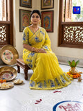 Pure Cotton Chikankari Parsi Handwork Saree