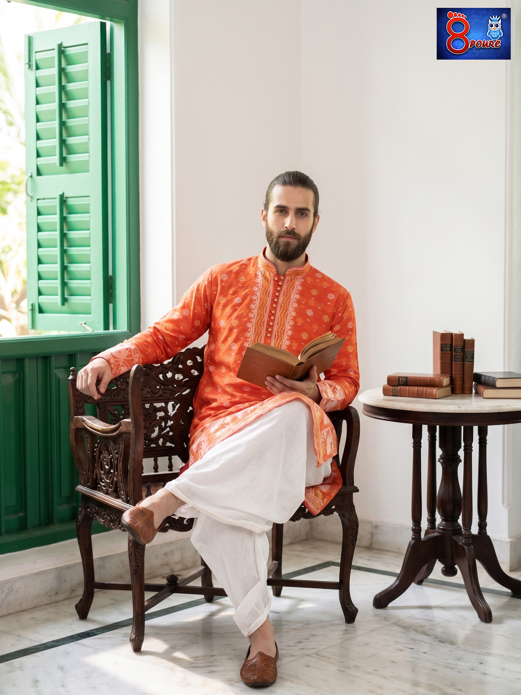 Woven Jamdani Kurta For Men