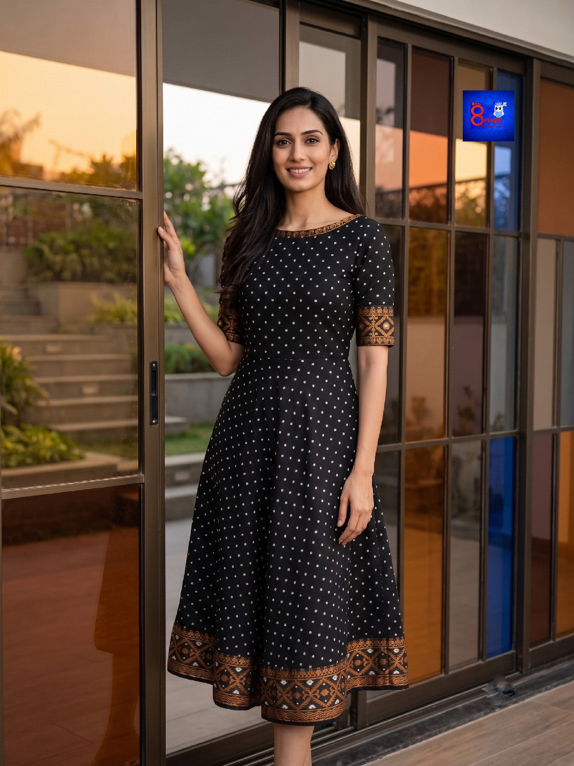 Handloom Jamdani Midi Dress