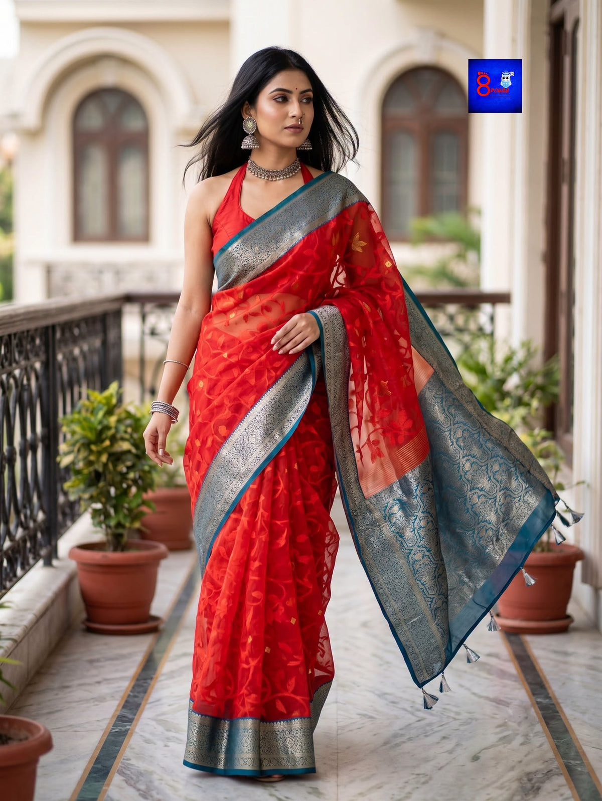 JamBanaras Saree - Red