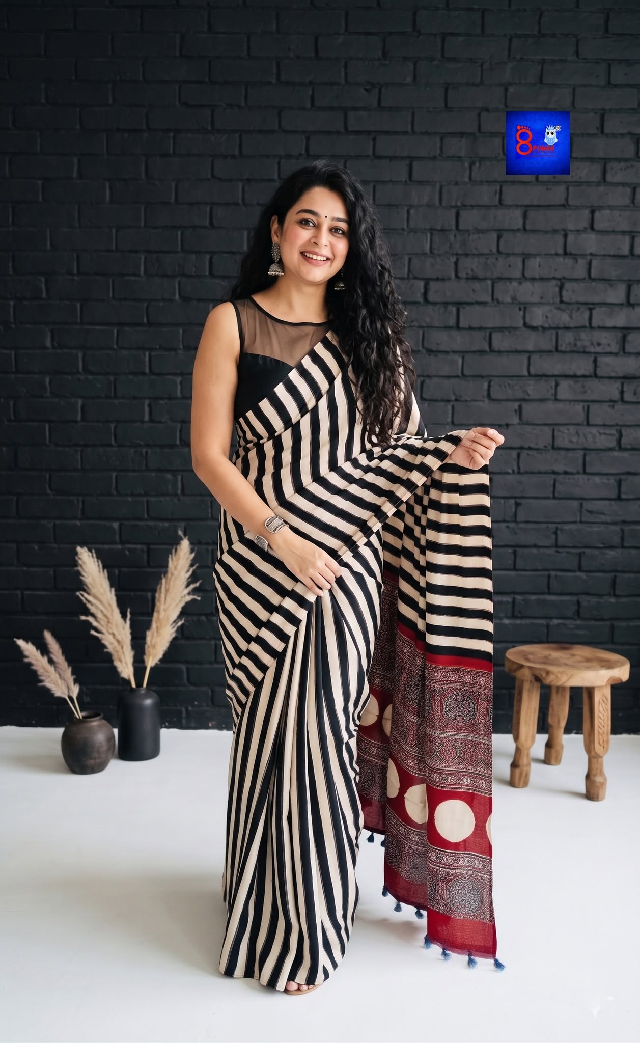 Authentic Modal Ajrakh Saree