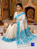 Mirror Work Jamdani Saree