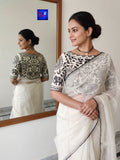 Exclusive Silk Certified Kantha Stitch Blouse Piece