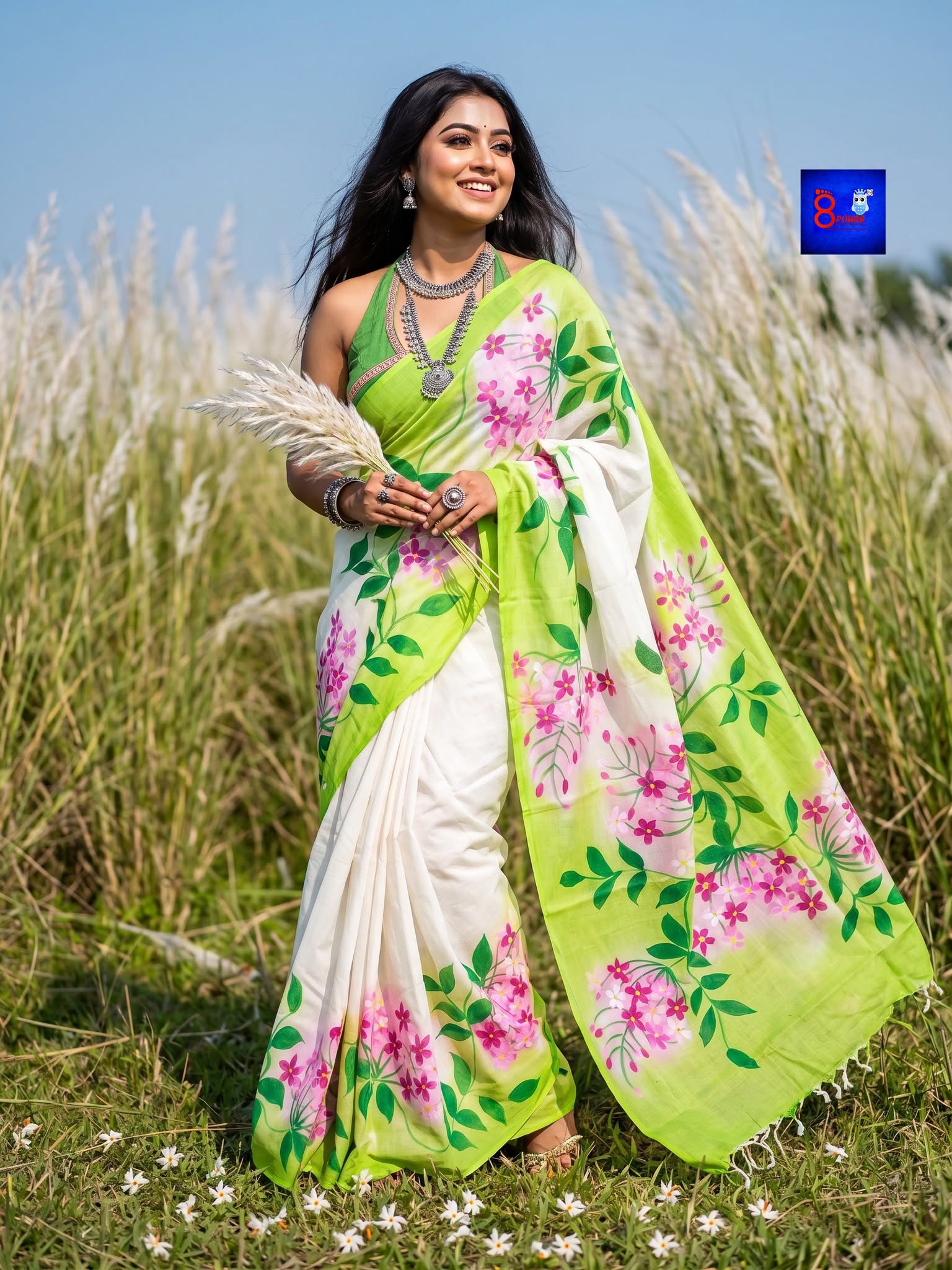 Pure Cotton Hand-Painted Saree