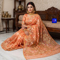 Muslin Jamdani Kathdana Embroidered Saree