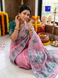 Pure Cotton Chikankari Parsi Handwork Saree