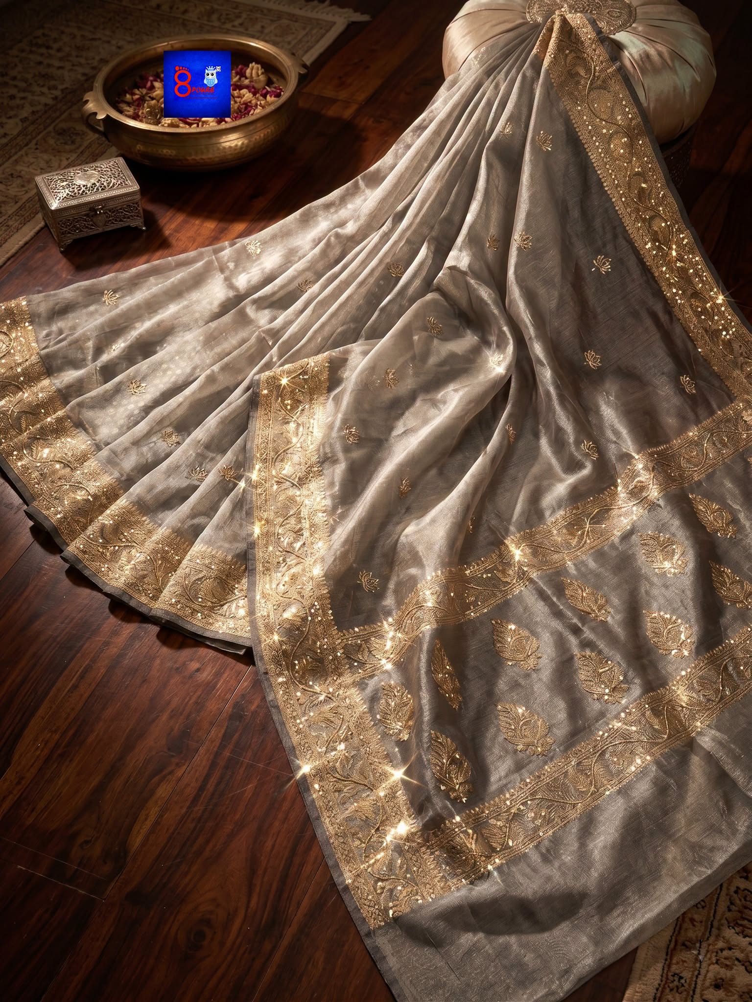 Pure Tissue Zardousi Saree