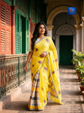 Fish Saree - Yellow & White