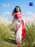 Pure Cotton Hand-Painted Saree