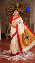 8Poure Durga Canvas Saree