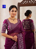 Pure Silk Kantha Stitch Blouse Piece