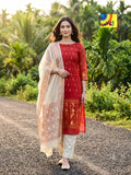 Handloom Jamdani Kurti, Dupatta & Pant Set