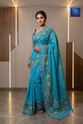 Resham Kota Lambani Saree (Turquoise Blue)
