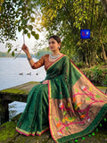 Paithani Pallu Linen Saree