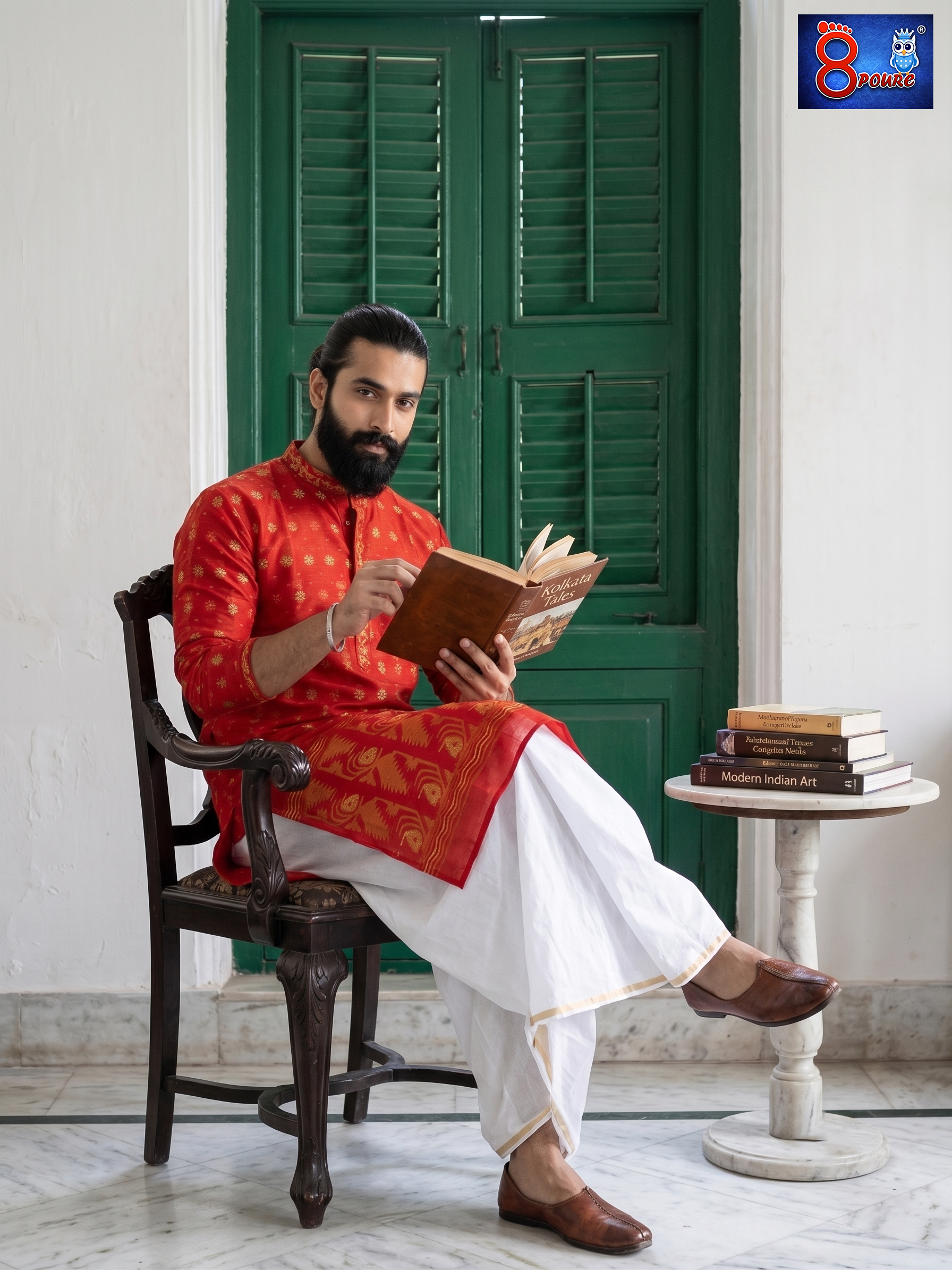 Woven Jamdani Kurta For Men