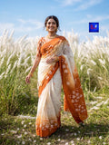 Pure Cotton Hand Painted Saree
