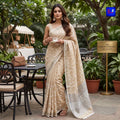 Authentic Bhagalpur Linen Chikankari Saree