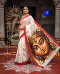 8Poure Durga Canvas Saree