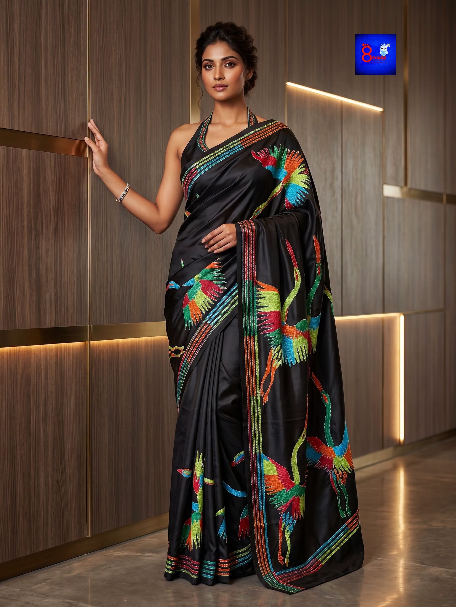 Blended Bangalore Silk Kantha Saree