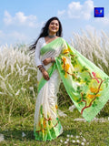 Pure Cotton Hand-Painted Saree