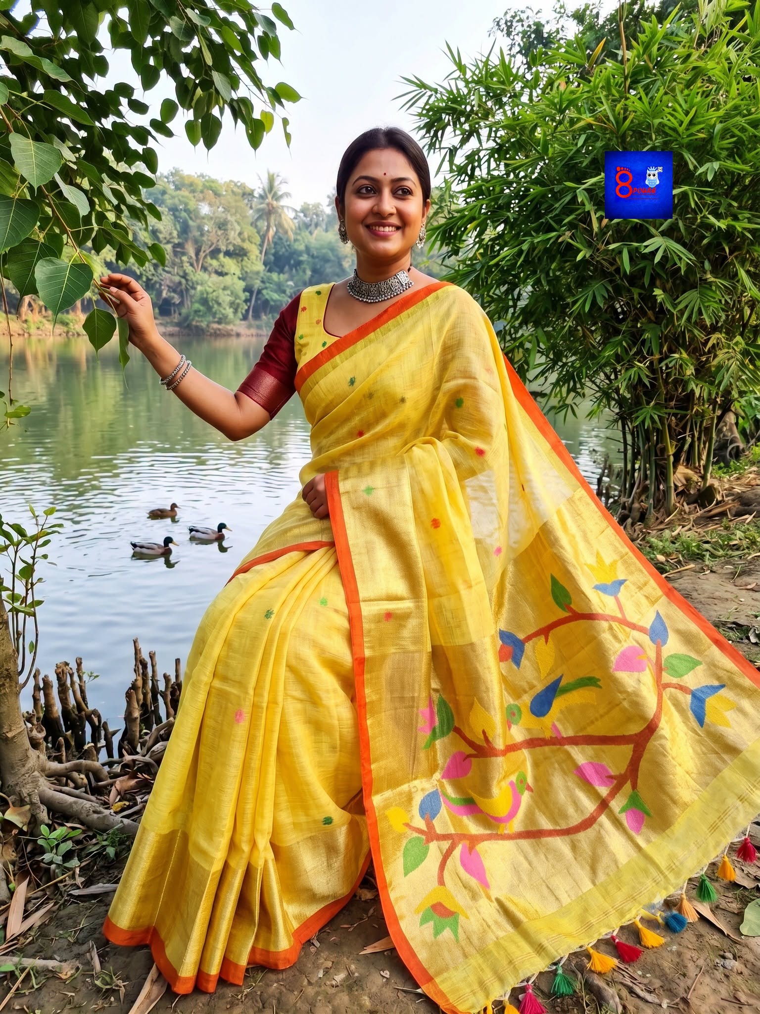 Paithani Pallu Linen Saree
