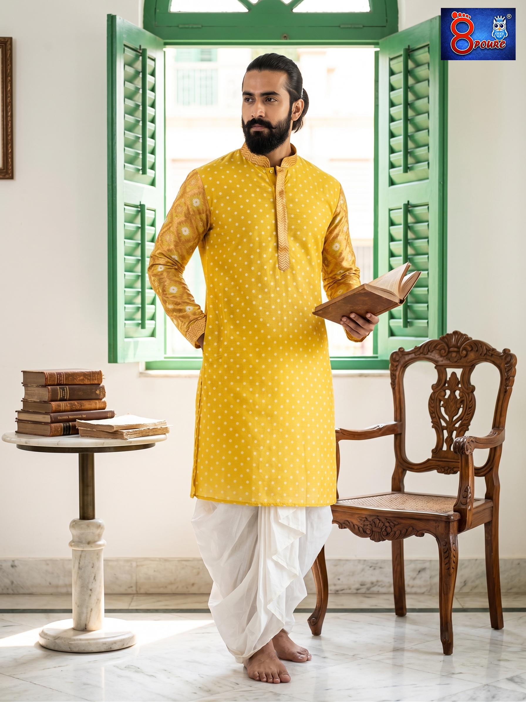 Woven Jamdani Kurta For Men