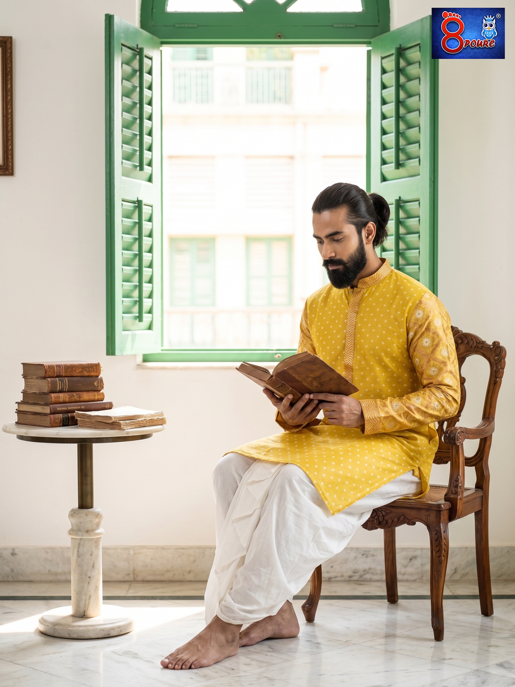 Woven Jamdani Kurta For Men