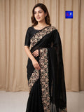 Pure Chiffon Tissue Exclusive Embroidery Saree