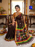 Pure Handwoven Linen Jamdani Saree