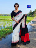 Handwoven Cotton Hand Block Printed Saree